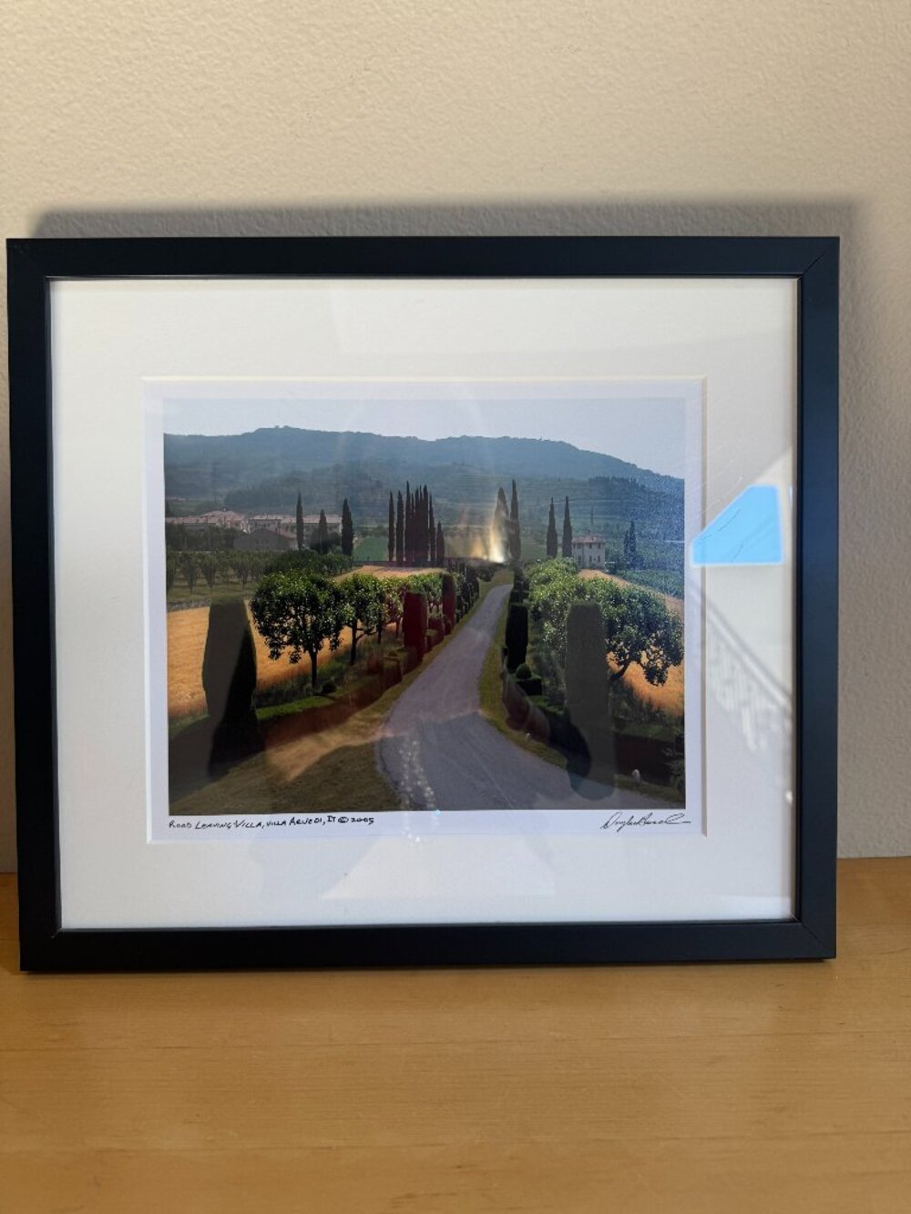 Framed Fine Art: Road Leaving Villa